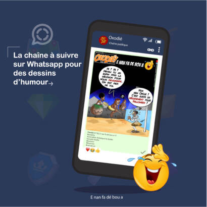 Suivre la chaîne Oxodié sur WhatsApp